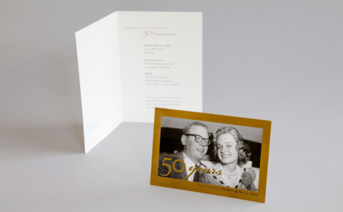 50th Anniversary Invitation and Save the Date card